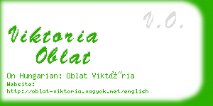 viktoria oblat business card